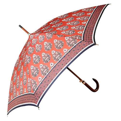 Ajrakh Maroon Digital Printed Umbrella (Straight)