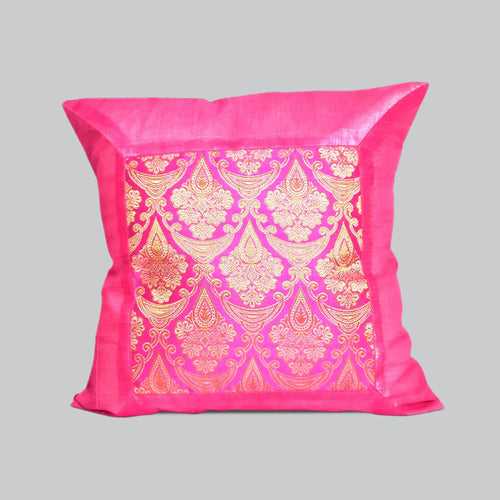 Necklace Brocade Cushion Cover (Assorted Colour & Design) 16 x 16 in