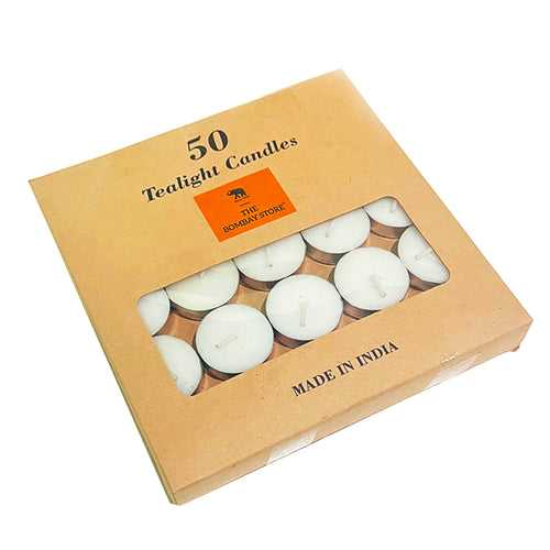 Tealight Candles Unscented White (Pack of 50)