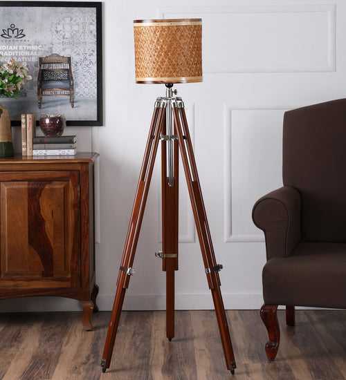 Starnet Tripod Floor Lamp (Large) - Teak Color