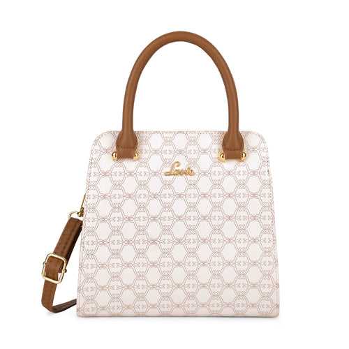 Lavie Mono Ushawu White Small Women's Satchel Handbag