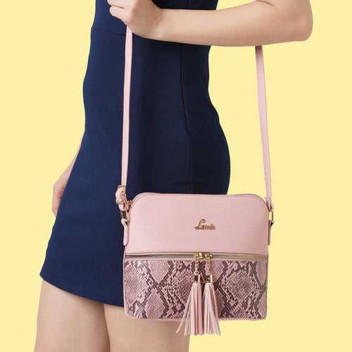 Lavie Tia Pink Medium Women's Tasseled Sling Bag