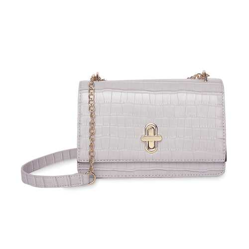 Lavie Croco Grey Small Women's Flap Sling Bag