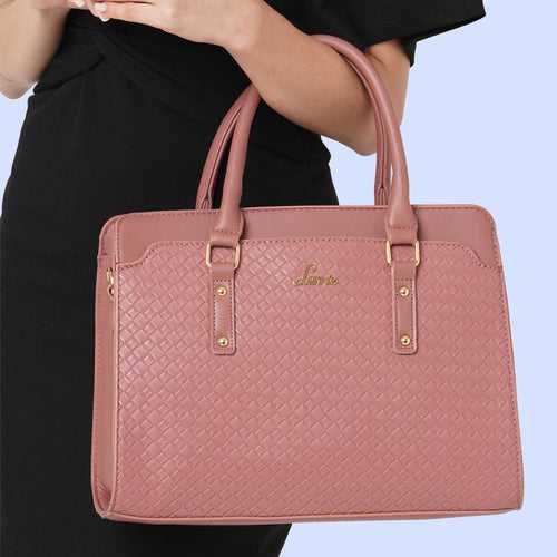 Lavie 3 Dark Pink Large Women's Compartment Satchel Bag
