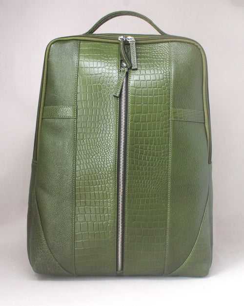 Taha Genuine Leather Backpack Green