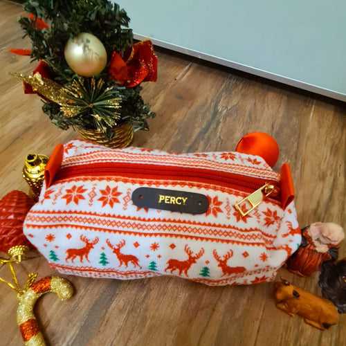 Xmas pencil/makeup pouch personalised
