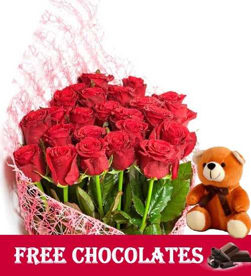 Valentines Teddy Combo | FREE Chocolates