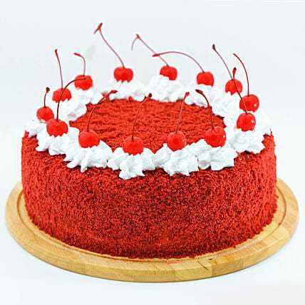 Delightful Red Velvet Fresh Cream Cake