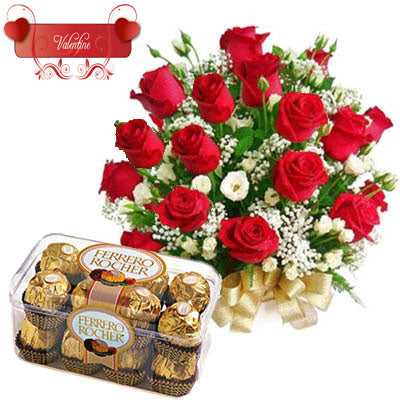 Ferrero Rocher & Red Rose Love Combo