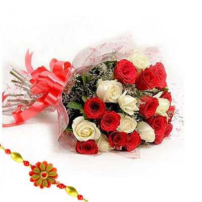 Ethnic Rakhi & Roses Surprise