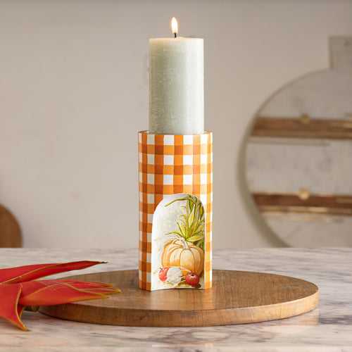 Falling for Fall - Handpainted Wooden Candleholders