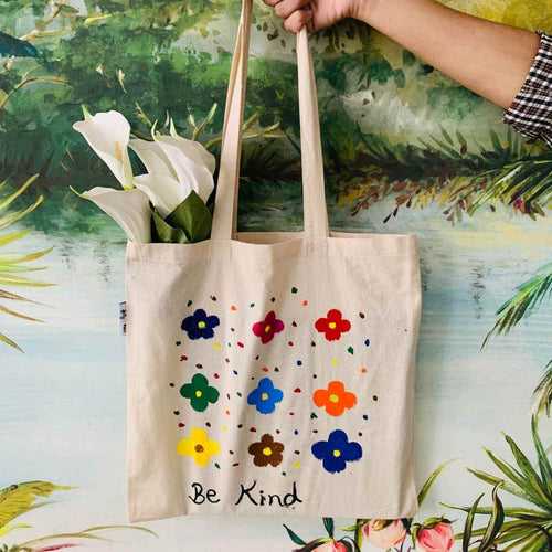 Be kind- Handpainted tote bag