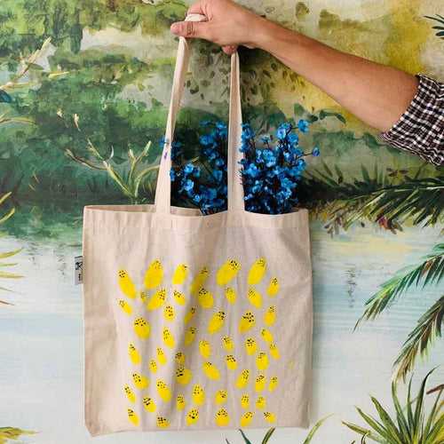 Lemon love- Hand-painted Tote bag