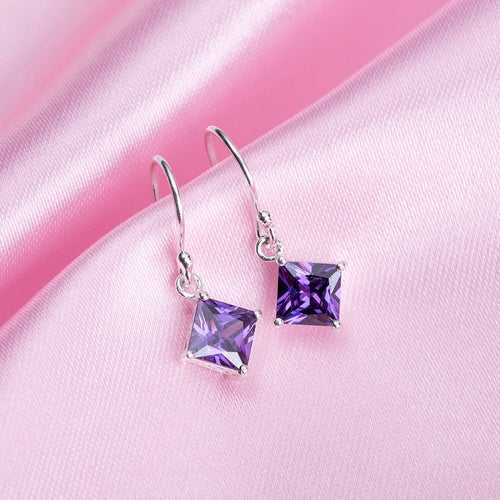 Dazzling Brilliance Rhodium Plated 925 Sterling Silver Earrings