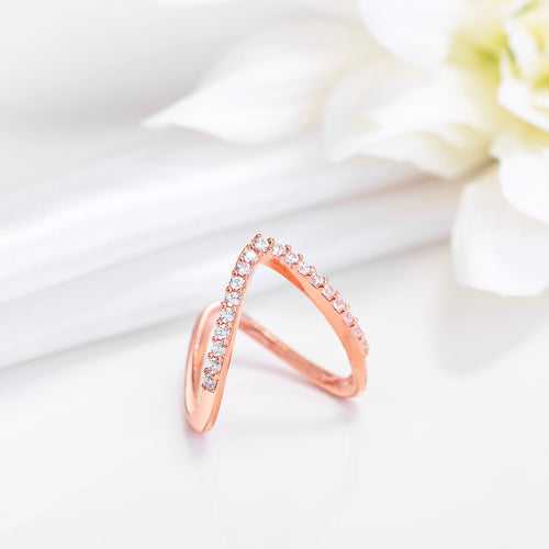 Regal Rose Rose Gold Plated 925 Sterling Silver Women's Ring