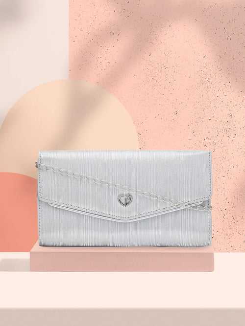 Caprese Eryka Clutch Large Silver