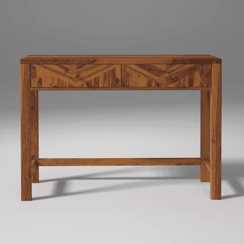 Alpha Sheesham Wood Console In Light Honey