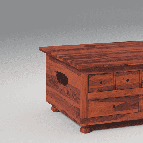 Birch Trunk In Reddish Rosewood With 8 Drawers