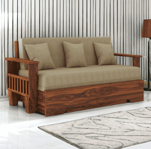 3 SEATER SOFA CUM BED SHEESHAM WOOD