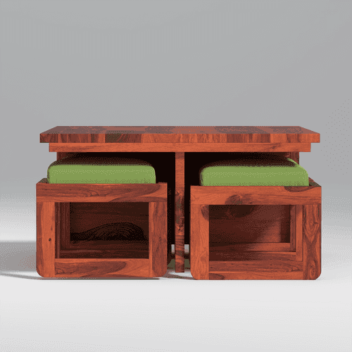 Mocha Mingle Sheesham Wood Coffee Table In Reddish Rosewood color