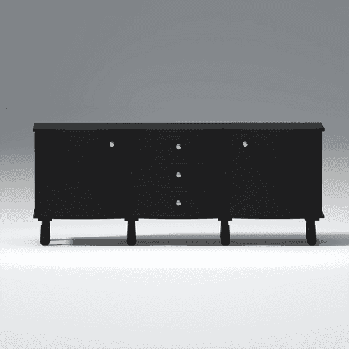Reba Mango Wood Sideboard In Black Color with 3 Drawer