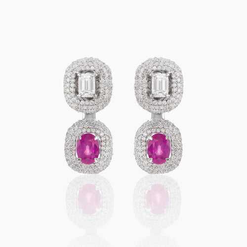 Aria Ruby and Diamond Earrings