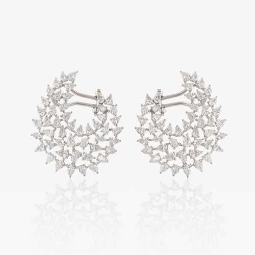 Luna Diamond Foliage Earrings