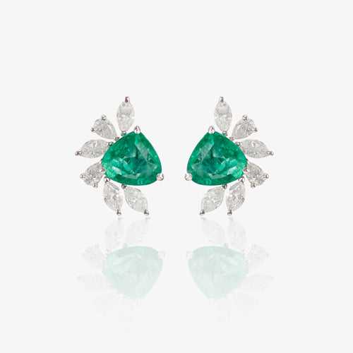 Nile Diamond and Emerald Studs