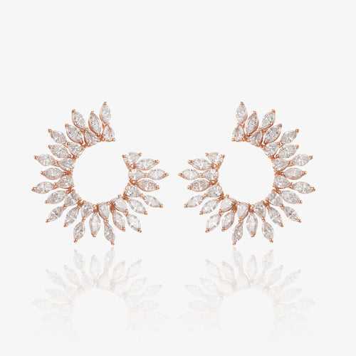 Esna Diamond Foliage Earrings