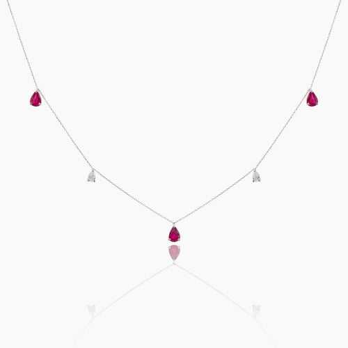 Tierra Diamond and Ruby Necklace