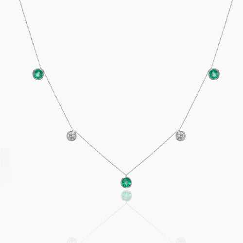 Juniper Diamond and Emerald Necklace