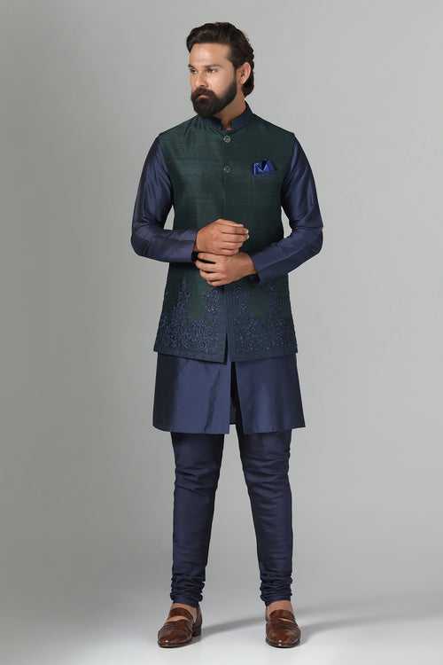 Green Nehru Jacket Sets