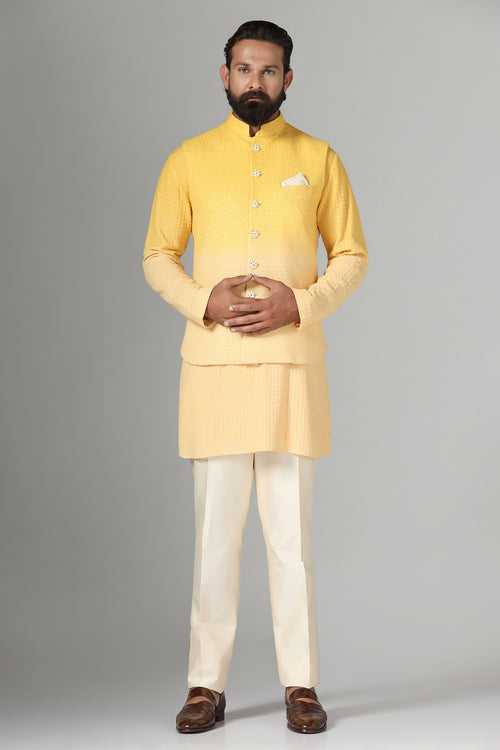 Ombre Textured Nehru Jacket