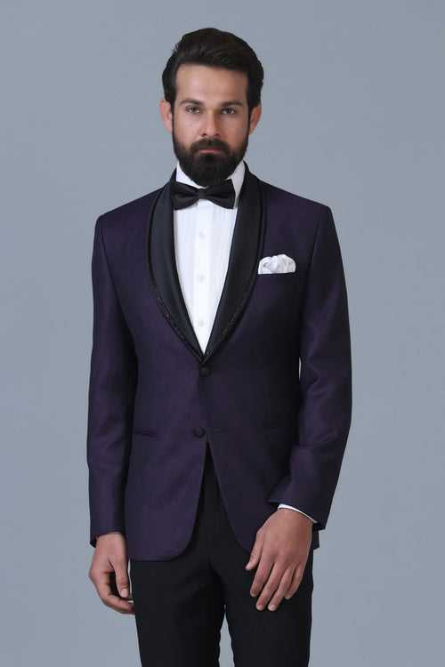 Purple Jacquard Tuxedo