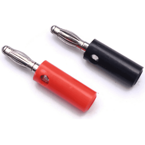 4mm Banana Jack Plug Connector Male - Pack of 2 - Any Colour