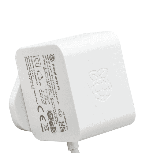 Raspberry Pi 5 27W USB-C Power Supply White Colour