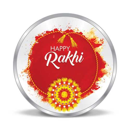 BIS Hallmarked Raksha Bandhan Rakhi Design 999 Pure Silver Coin