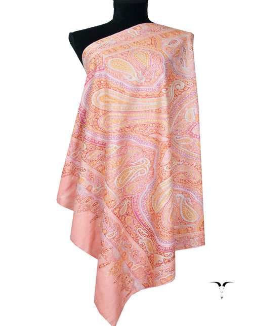 pink jamma embroidery pashmina shawl 8288