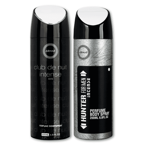 Armaf Club De Nuit Intense Man & Hunter Intense Deodorant for Men - 200ML Each (Pack of 2)