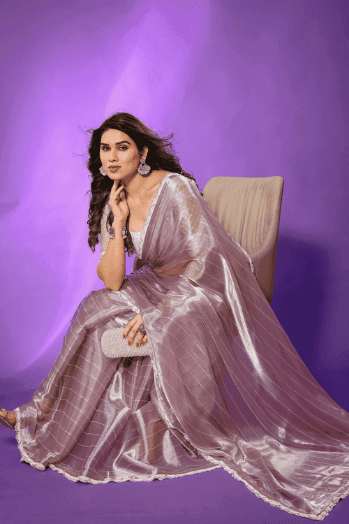 Ready to Wear Twilight Lavender Jimmy Choo Saree