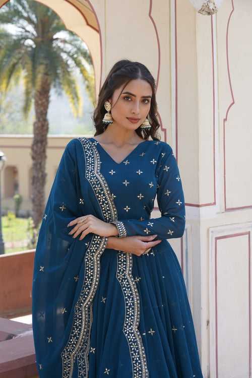 Majestic Zari Sequin Anarkali Suit