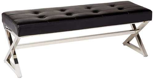 Arzo Ottoman in Black Color -(Stainless Steel)