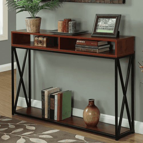 Zinco Console Table in Black and Brown Colour