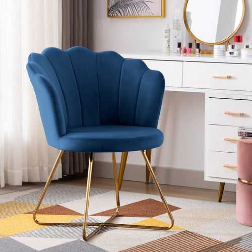 Emily Designer Lounge Chair Golden Base