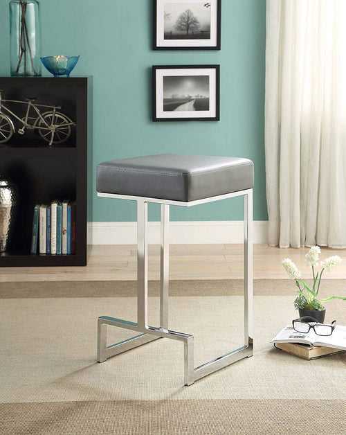 Timea barstool in Grey Color - Stainless Steel