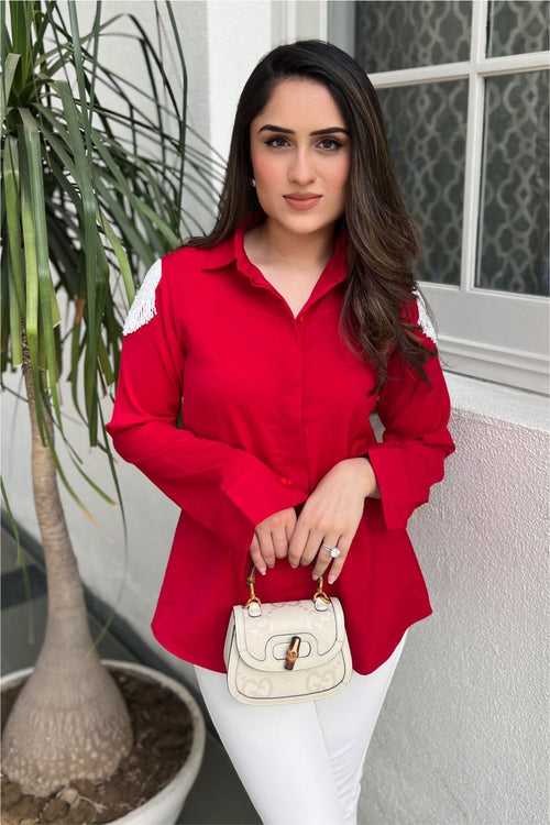 Nikita Vasdev In Heart On The Sleeves Shirt