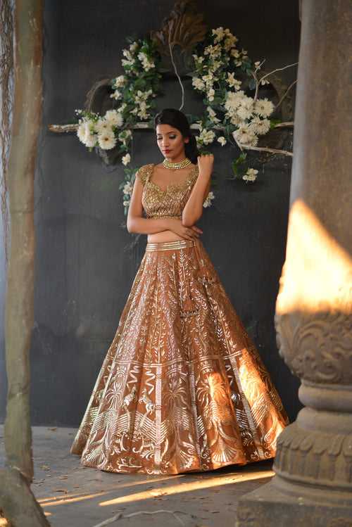 Peach Lehenga Set