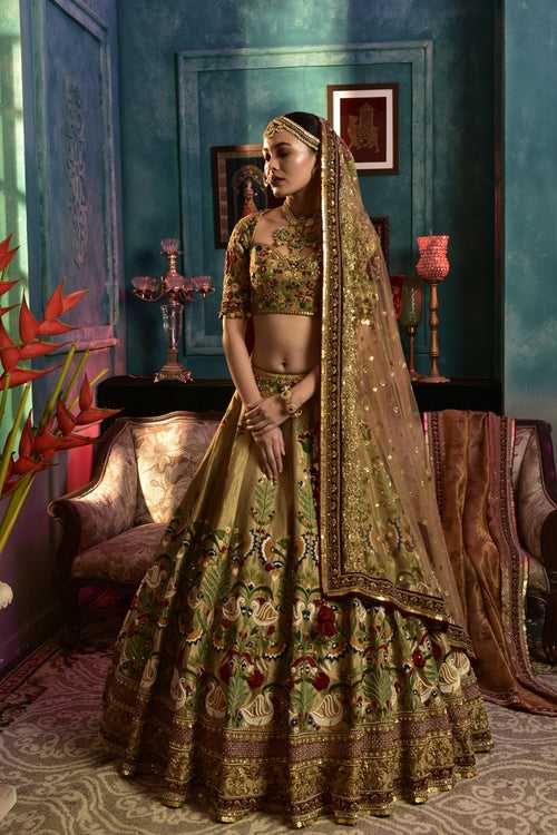 Mehendi Green Lehenga