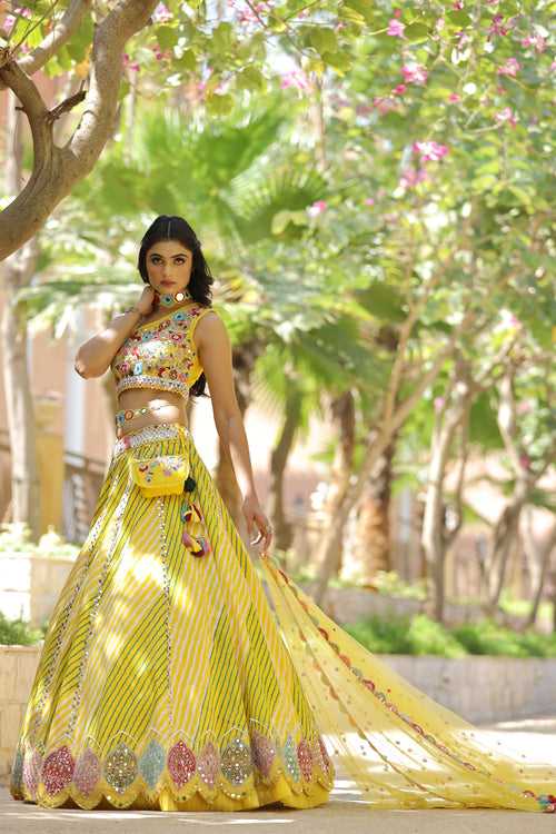 Yellow Fiesta Lehenga Set