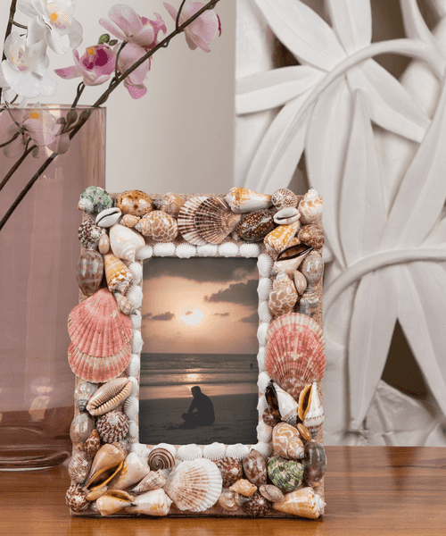 Staggering Natural Multi Colour Hues Shell Photoframe